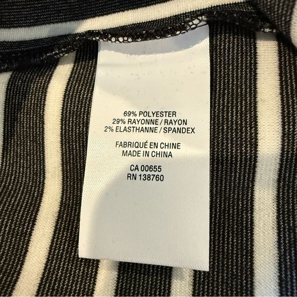 Reitmans Skirt Black White Pencil Knee-Length Casual Office Pull-on Women’s Sz L - Picture 8 of 8